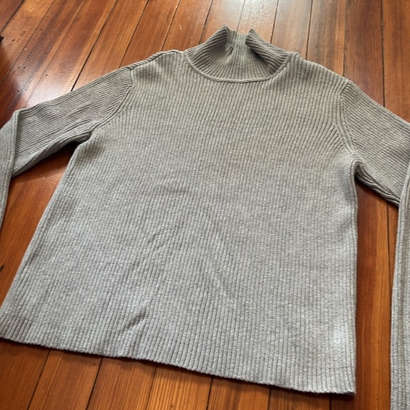 Y2K Calvin Klein CK Jeans Ribbed Turtleneck Sweater - Picture 2 of 7